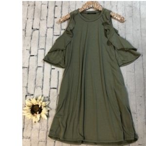 NIB Cold Shoulder w/Ruffles Dress 1XL